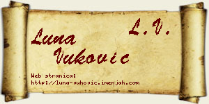 Luna Vuković vizit kartica